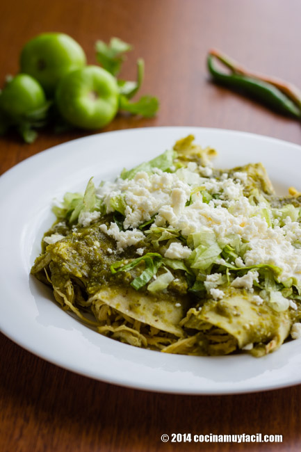 Enchiladas Verdes Receta De Cocina Mexicana Cocina Muy Facil